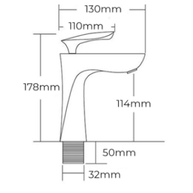 Mitigeur Lavabo Doré Luxe