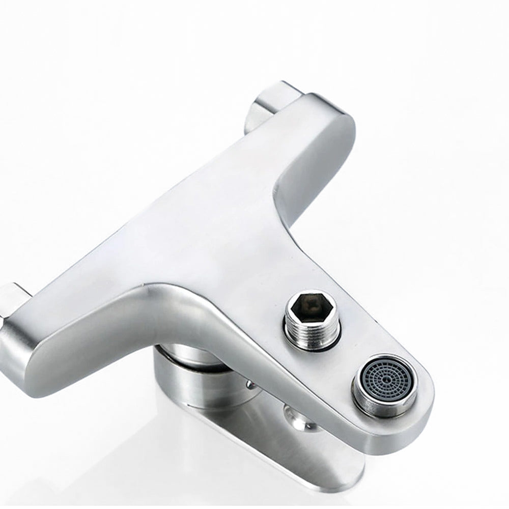 Robinet mitigeur baignoire en acier brossé – Signature