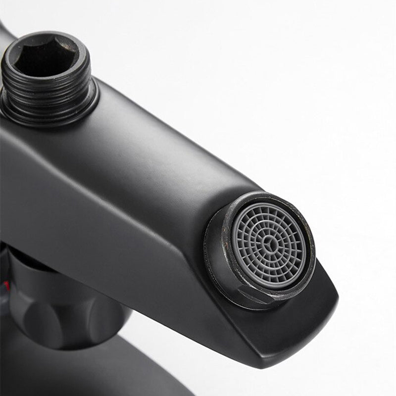 Robinet mitigeur baignoire monotrou noir — Collection Signature