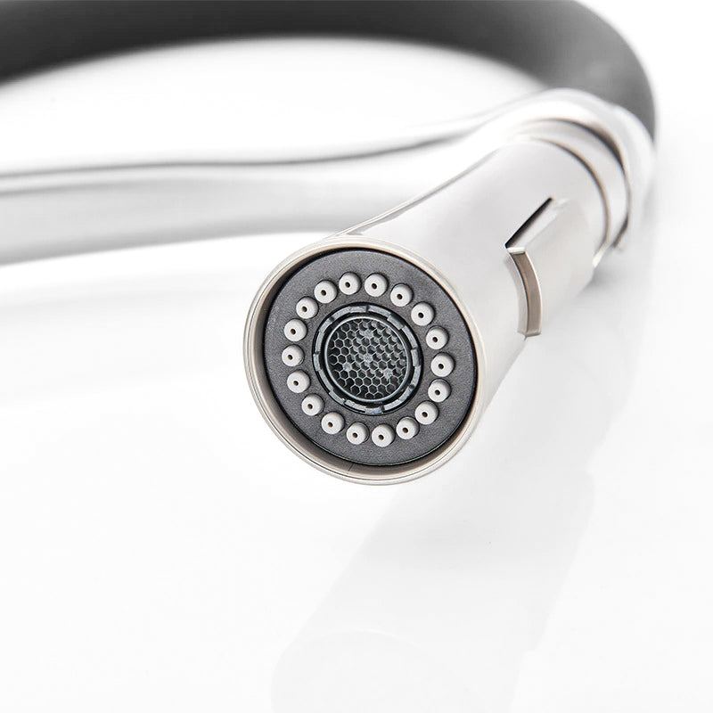 ChefLine Robinet Mitigeur Cuisine avec Douchette Flexible – Col de Cygne en Acier