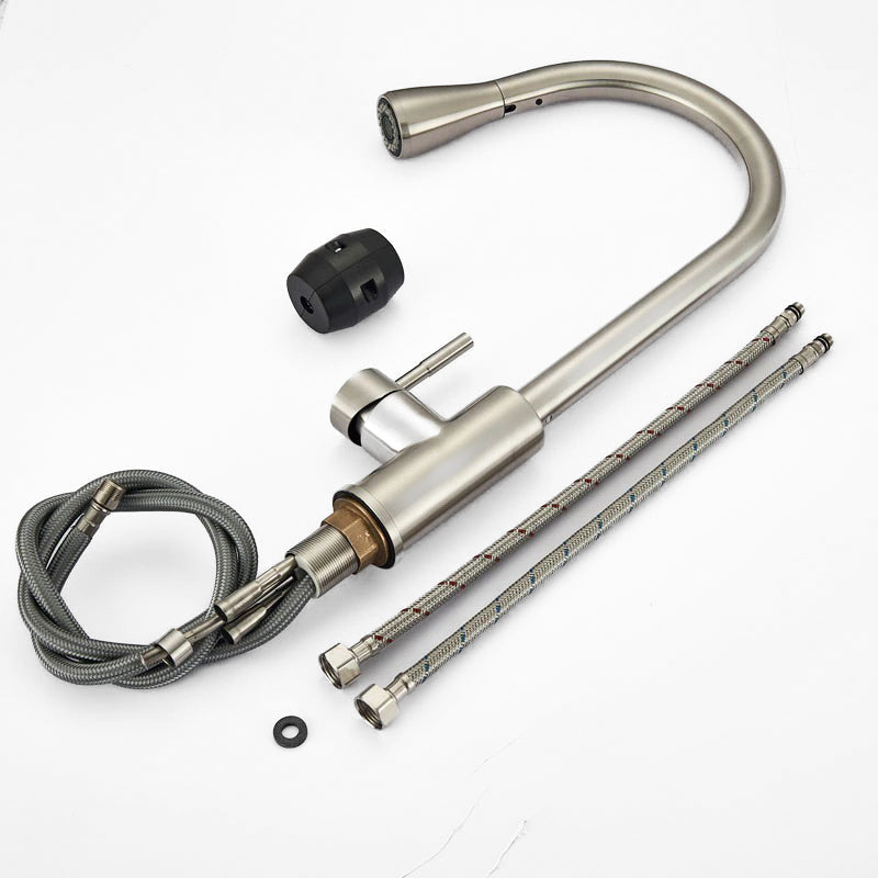 Mitigeur de cuisine Col de Cygne en Acier avec Douchette – Pro Edition