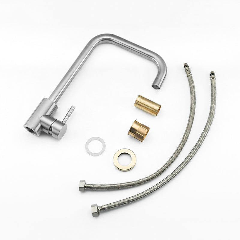 Mitigeur de cuisine Col de Cygne Rectangulaire en Acier – Édition Premium