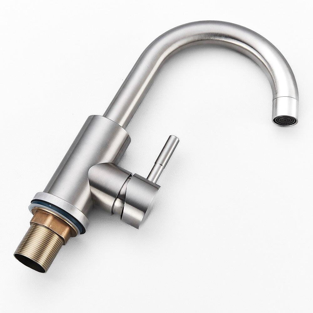 Robinet mitigeur lavabo en acier brossé - ProLine