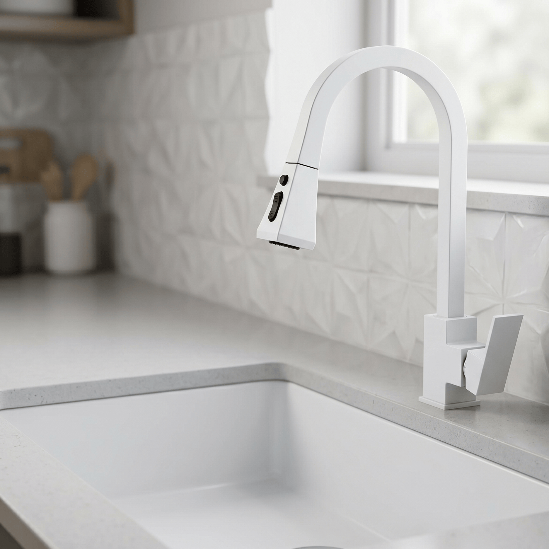 Mitigeur Cuisine Blanc NovaLine