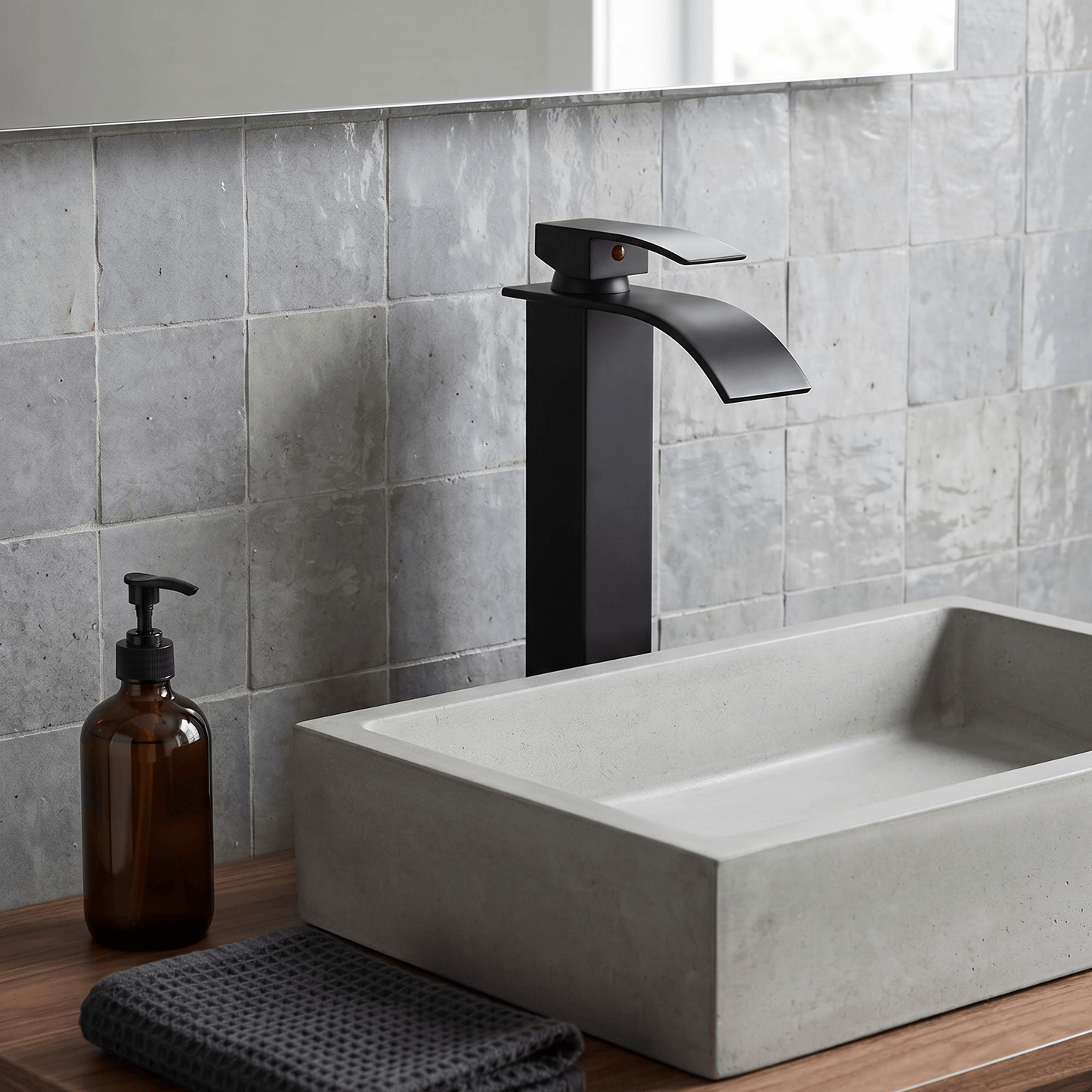Mitigeur Cascade Noir AquaLux