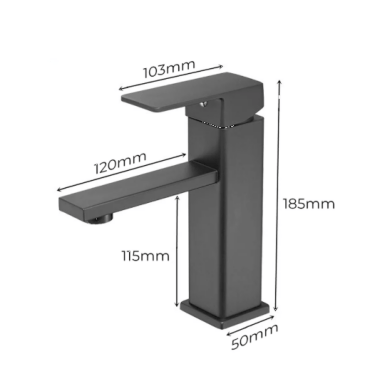 Mitigeur Lavabo Noir Mat