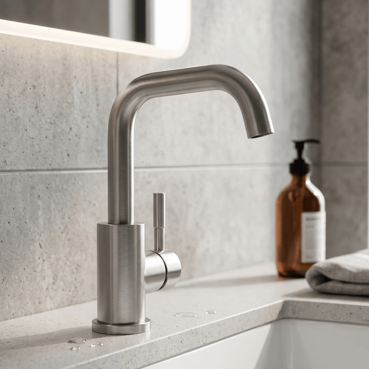Mitigeur Lavabo Acier Premium