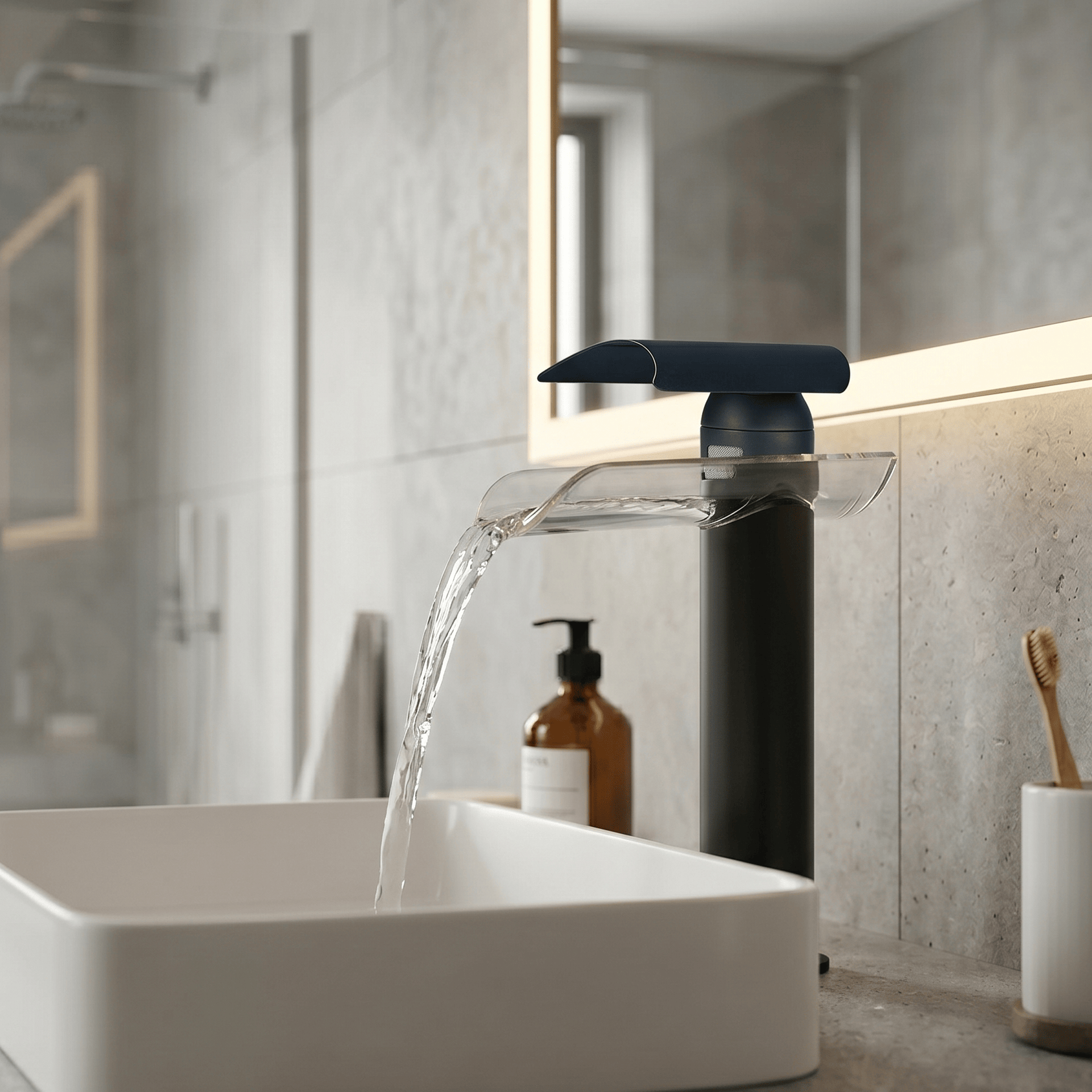 Mitigeur Lavabo Cascade Noir