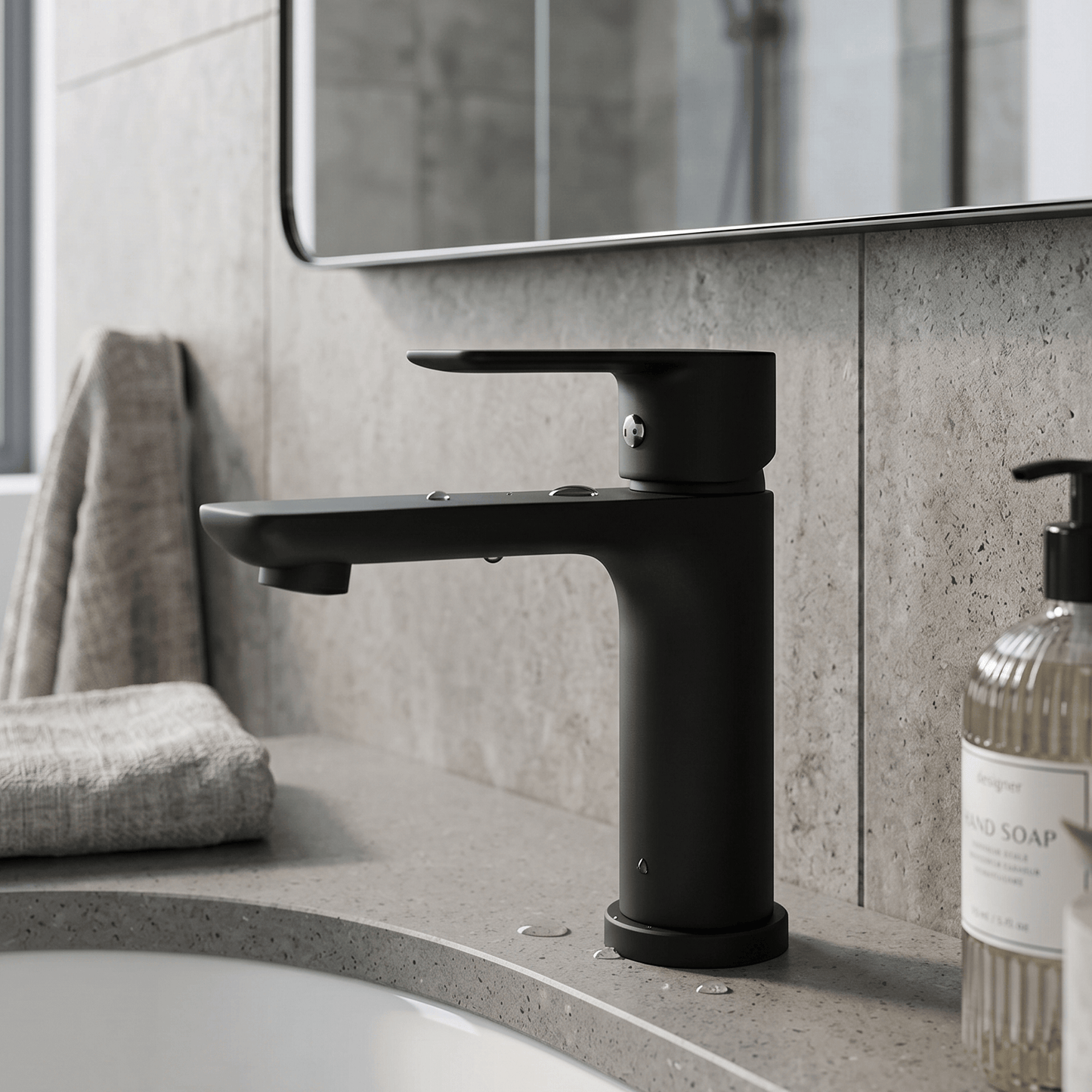 Mitigeur Lavabo Noir Luxe