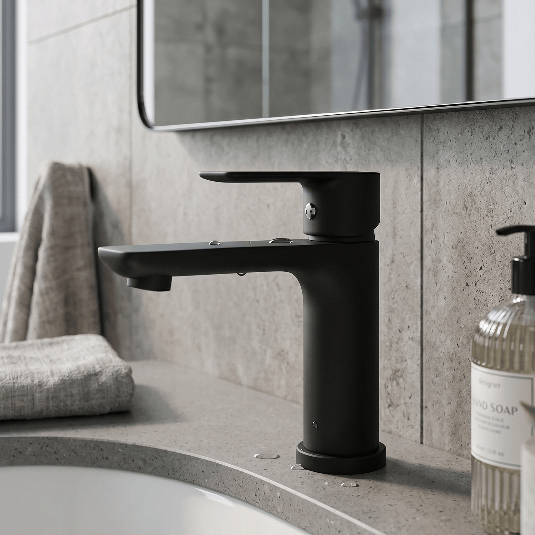 Mitigeur Lavabo Noir Luxe