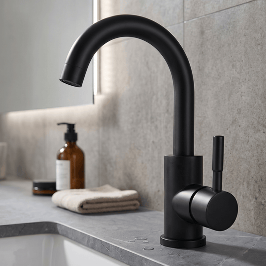 Mitigeur Lavabo Noir Mat