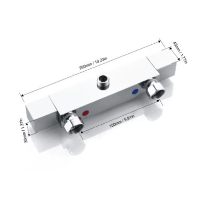 Mitigeur Douche Thermostatique Carré