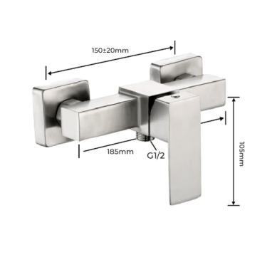 Mitigeur Douche Acier Inox