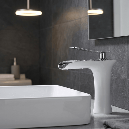 Robinet Mitigeur Cascade Blanc