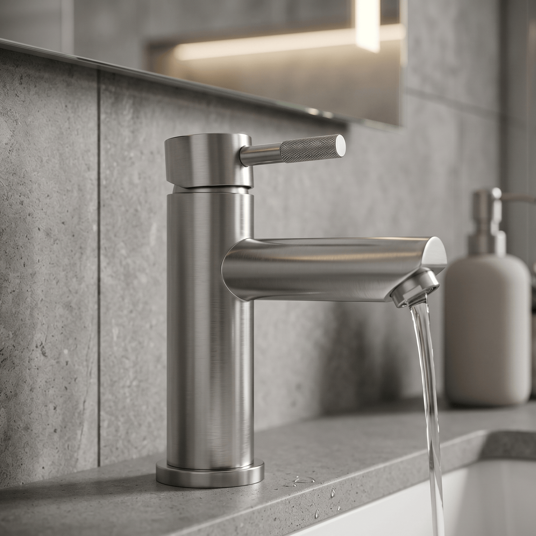 Mitigeur Lavabo Acier Olly