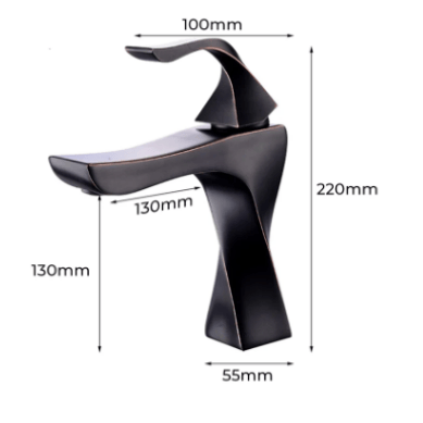 Mitigeur Lavabo Noir Antique