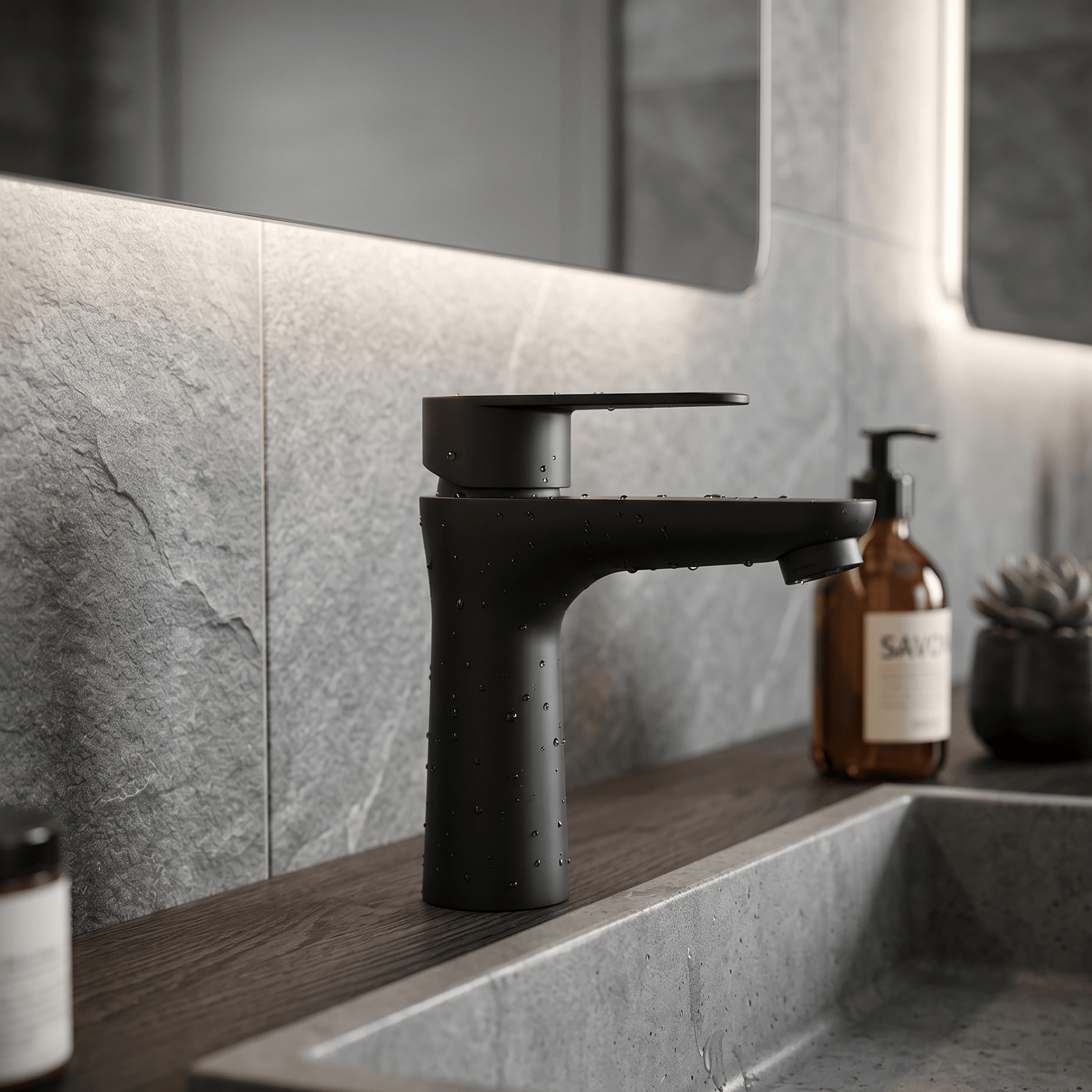 Mitigeur Lavabo Noir Fell
