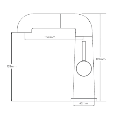 Mitigeur Lavabo Noir Sumo