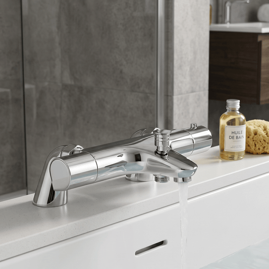 Robinet Mitigeur Thermostatique Baignoire sur Gorge Chromé – Edition Pro