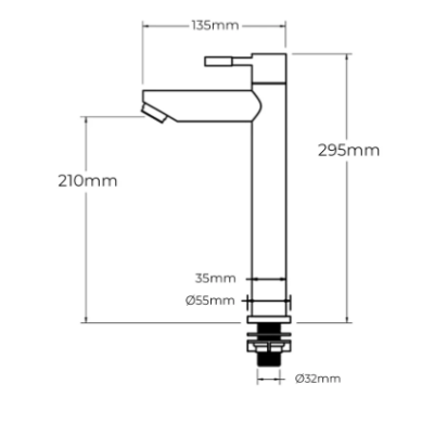 Mitigeur Vasque ProLine Acier