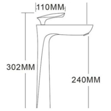 Robinet mitigeur vasque haut noir — édition premium