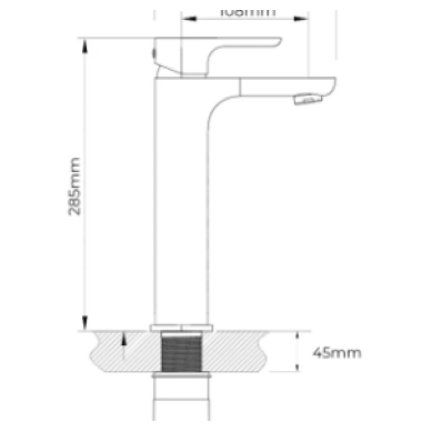 Mitigeur Vasque Noir Premium
