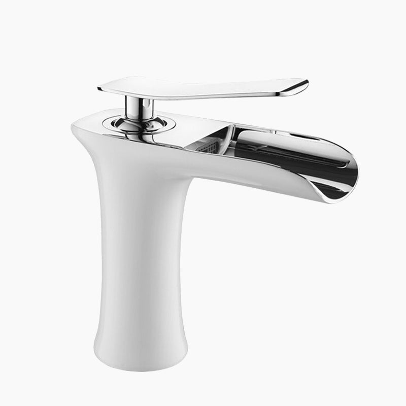 robinet-mitigeur-lavabo-cascade-blanc-romeo