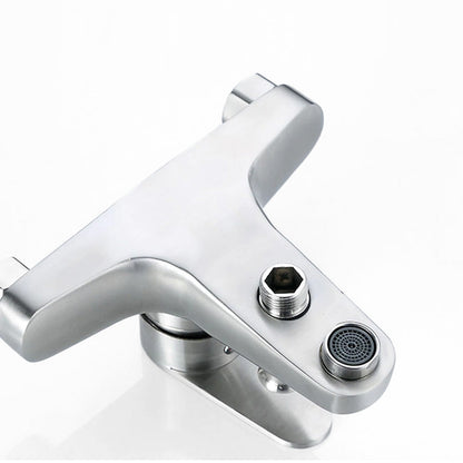 Robinet mitigeur baignoire en acier brossé – Signature