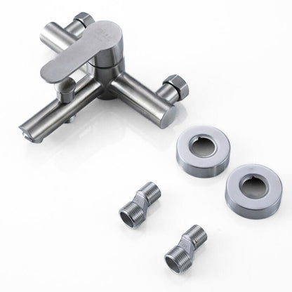 Robinet mitigeur baignoire en acier brossé – édition Signature