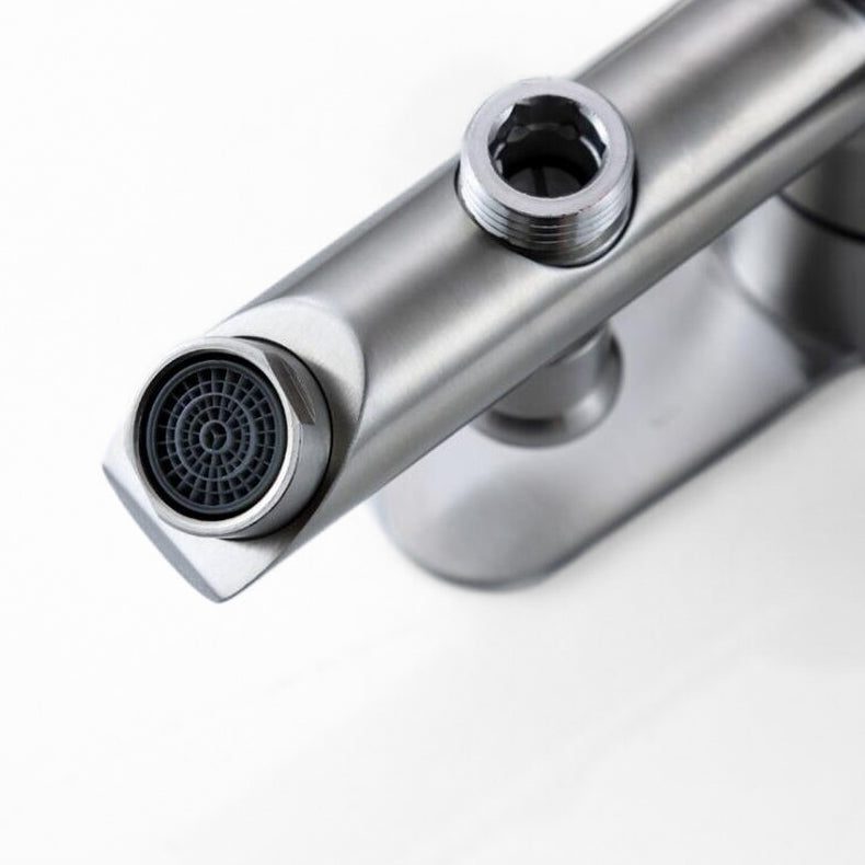 Robinet mitigeur baignoire en acier brossé – édition Signature