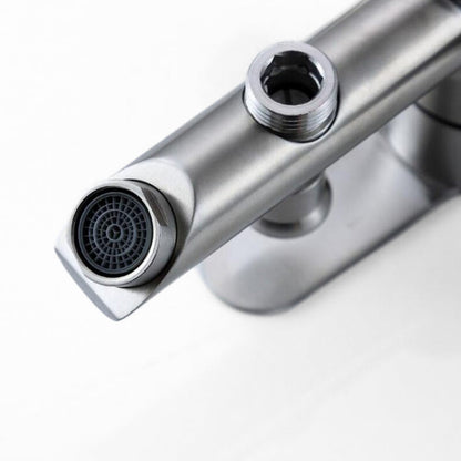 Robinet mitigeur baignoire en acier brossé – édition Signature