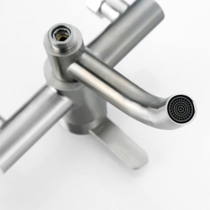 Robinet mitigeur baignoire en acier brossé – Collection Signature