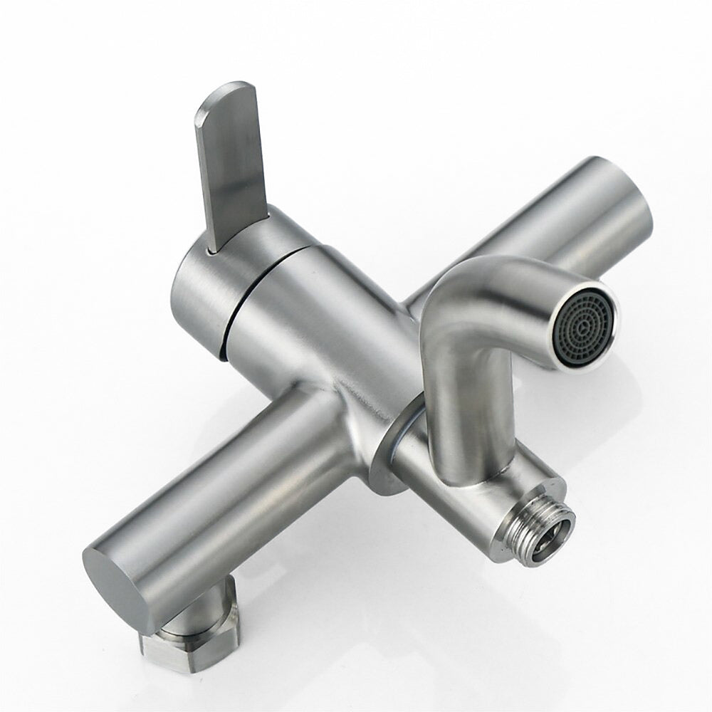 Robinet mitigeur baignoire en acier brossé – Collection Signature