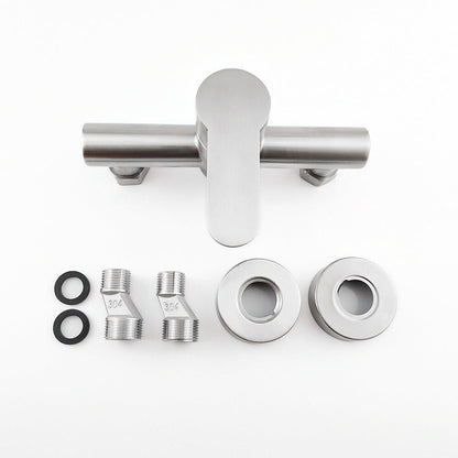 Robinet mitigeur baignoire en acier brossé – Collection Signature