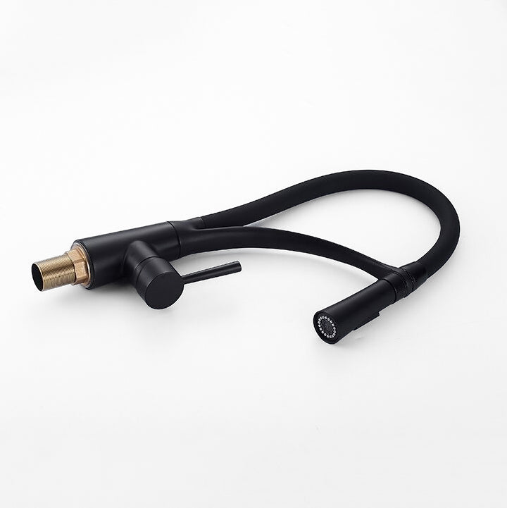 Mitigeur Cuisine Noir Pro – Douchette Flexible et Col de Cygne