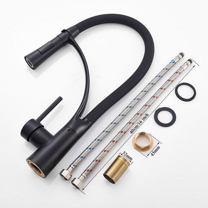 Mitigeur Cuisine Noir Pro – Douchette Flexible et Col de Cygne