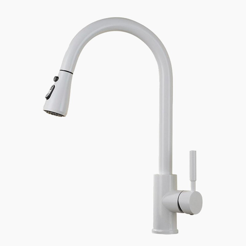 robinet-mitigeur-cuisine-avec-douchette-col-de-cygne-blanc