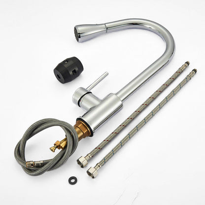 NovaFlow Robinet Mitigeur Cuisine Chromé avec Douchette et Col de Cygne