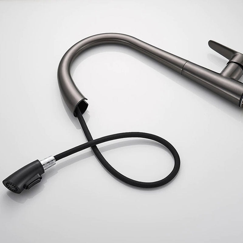 AquaNova Mitigeur Cuisine Col de Cygne avec Douchette – Anthracite