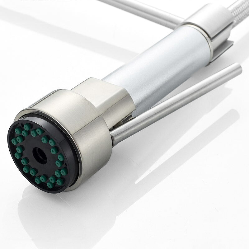 Robinet Mitigeur Cuisine Pro avec Douchette Flexible et Bec Acier