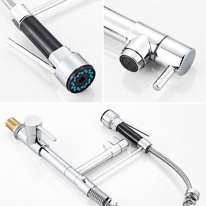 Robinet Mitigeur Cuisine Pro avec Douchette Flexible et Bec Chromé