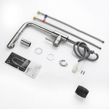 SteelPro Robinet Mitigeur de Cuisine avec Douchette Extractible en Acier Inoxydable