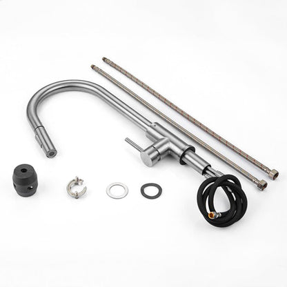 Robinet Mitigeur Cuisine Pro avec Douchette Extractible – Col de Cygne en Acier