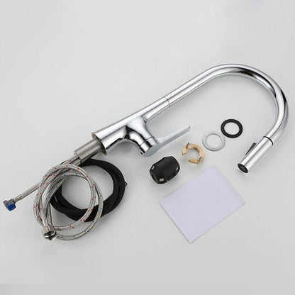 AquaNova Robinet Mitigeur Cuisine avec Douchette Extractible – Col de Cygne Chromé