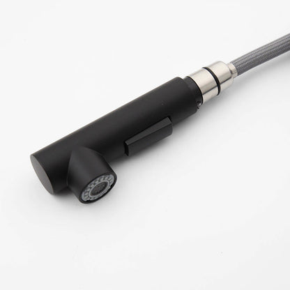 Robinet mitigeur de cuisine noir avec douchette extractible – édition premium