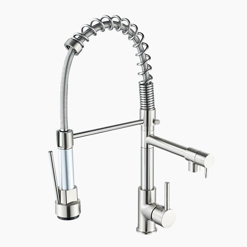 robinet-mitigeur-cuisine-avec-douchette-flexible-et-bec-acier