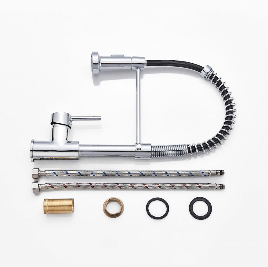 Robinet mitigeur de cuisine chromé avec douchette flexible – ProFlex