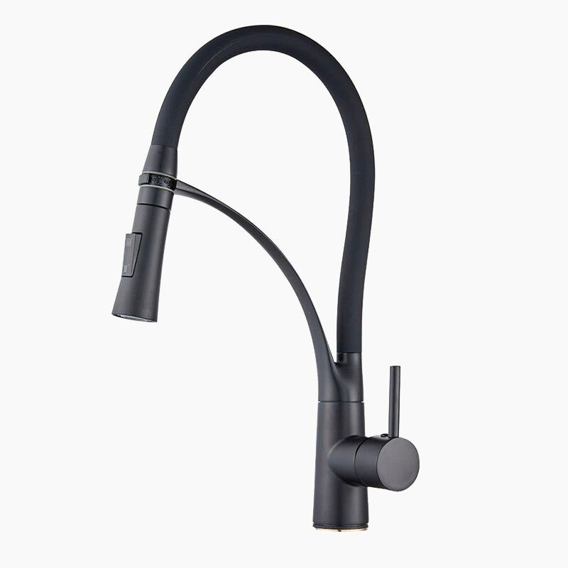 robinet-mitigeur-cuisine-avec-douchette-flexible-col-de-cygne-noir