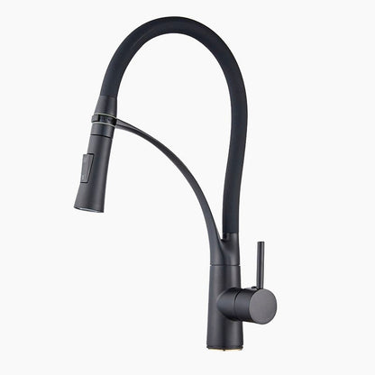 robinet-mitigeur-cuisine-avec-douchette-flexible-col-de-cygne-noir