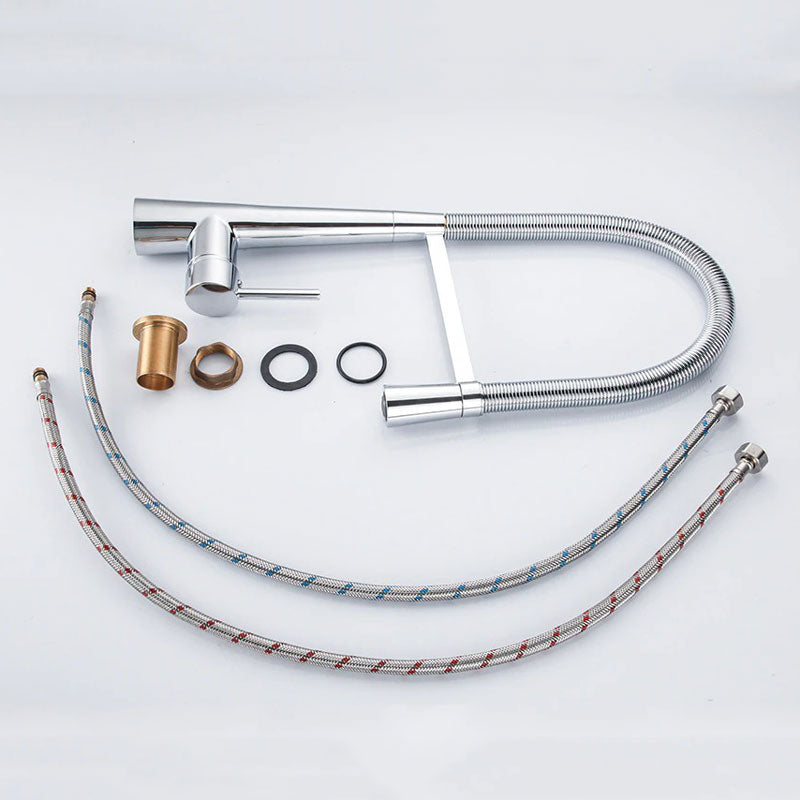 Robinet Mitigeur Cuisine Pro – Douchette, Ressort et Col de Cygne Chromé